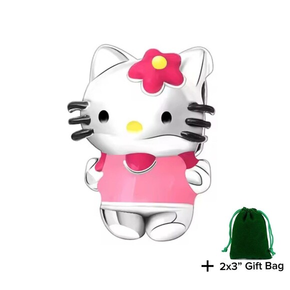 Butterfly Dsigns Jewelry - Cute Kitten Charm Bead | 925 Silver | Brand New